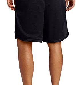 Champion -Mens 9' Shorts, Mesh Shorts, 9', Mesh Basketball Shorts, Mesh Gym athletic shorts, Black-407q88, Small US