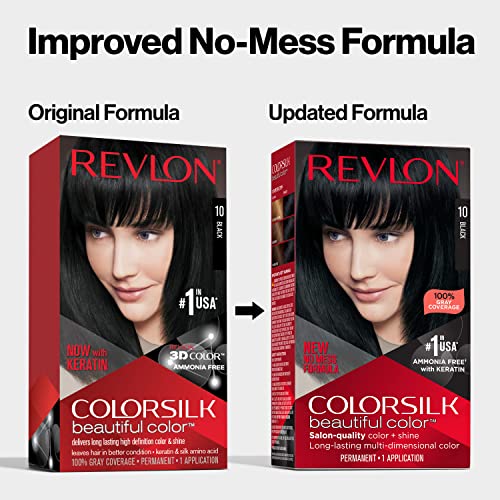 Revlon ColorSilk Beautiful Color, Soft Black [11] 1 ea ( Pack of 3)