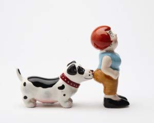 pacific trading a lady and a tramp sp shakers dog biting woman's bum magnetic salt and pepper shaker set
