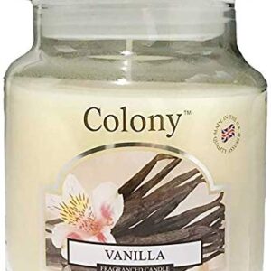 Wax Lyrical - Colony Collection - Vanilla Scented Classic Glass Jar Candles (Burns Up to 80 Hours) - Made in England