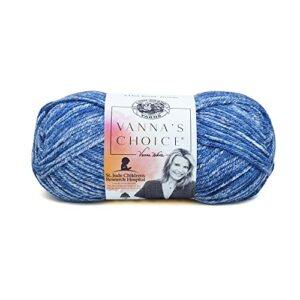 lion brand yarn (1 skein) vanna's choice yarn, denim mist
