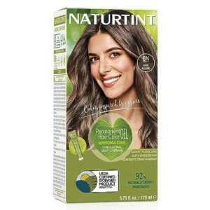 naturtint permanent hair color 6n dark blonde (pack of 1), ammonia free, vegan, cruelty free, up to 100% gray coverage, long lasting results