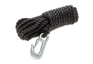 attwood 11739-2 poly winch rope with steel hook (3/8-inch x 20-feet)