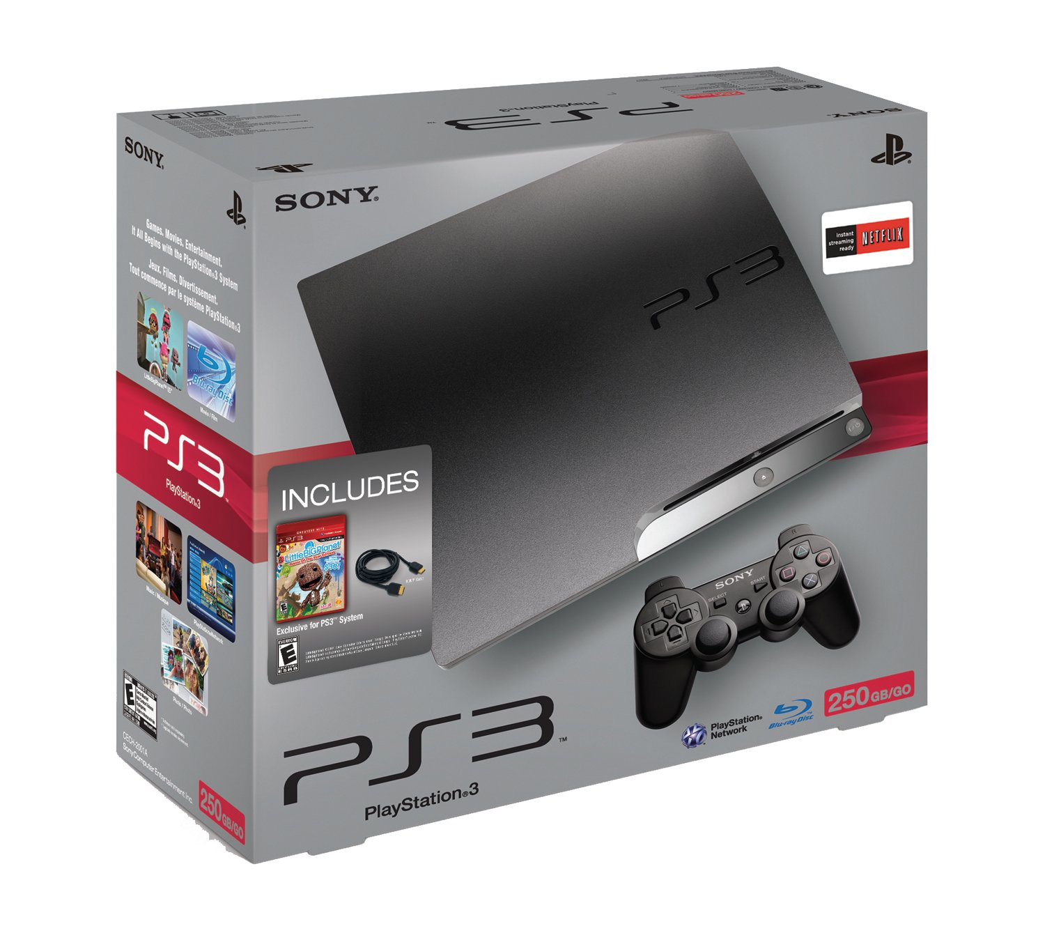 PlayStation 3 250GB System with LittleBigPlanet and HDMI Cable Bundle