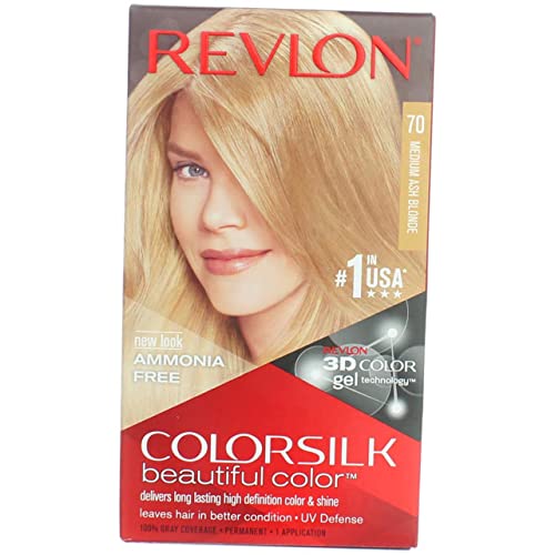 Revlon ColorSilk Hair Color 70 Medium Ash Blonde 1 Each