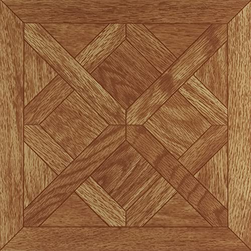 Nexus Self Adhesive 12-Inch Vinyl Floor Tiles, 20 Tiles - 12" x 12", Classic Paquet Oak Slate Pattern - Peel & Stick, DIY Flooring for Kitchen, Dining Room, Bedrooms & Bathrooms by Achim Home Decor