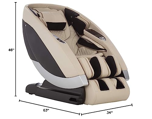 Human Touch Super Novo Zero Gravity Massage Chair - Virtual Therapist w/ Alexa, Cloud Touch Acupressure - 3D & 4D Full Body Massage, Stretch & Deep Tissue for Recovery - 38 Wellness Programs, Cream