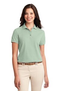port authority ladies silk touch polo s mint green