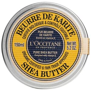 l'occitane pure shea butter: organic shea butter, nourish dry skin & hair, with vitamin e, multitasking beauty balm, protects from dryness, softening