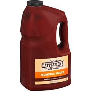 cattlemen's memphis sweet bbq sauce, 1 gal - one gallon of sweet memphis barbeque sauce, best on wings, ribs, burgers and more