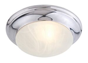 livex lighting 7302-05 flush mount with white alabaster glass shades, chrome