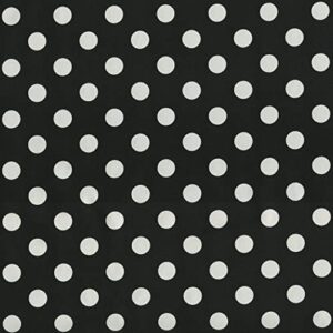 Pillow Perfect - 386065 Outdoor/Indoor Polka Dot Tufted Seat Cushions (Round Back), 19" x 19", Black, 2 Pack