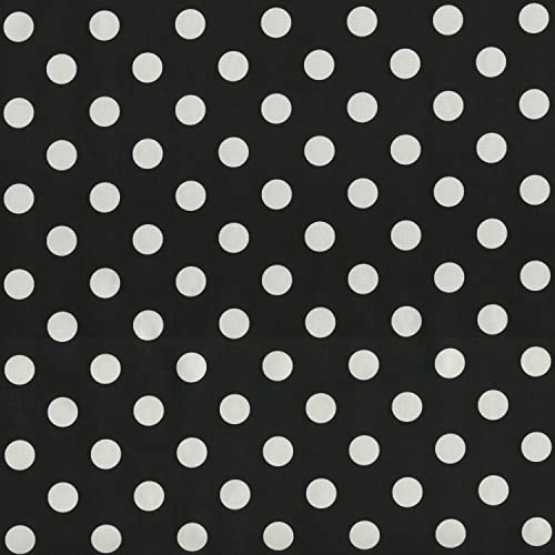 Pillow Perfect - 386065 Outdoor/Indoor Polka Dot Tufted Seat Cushions (Round Back), 19" x 19", Black, 2 Pack