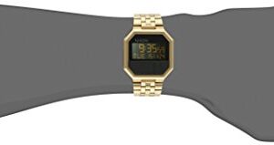 NIXON Re-Run A158 - All Gold - 30m Water Resistant Men's Digital Fashion Watch (38.5mm Watch Face, 18mm-13mm Stainless Steel Band)