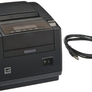 Citizen America CT-S801S3UBUBKP CT-S801 Series POS Thermal Printer with PNE Sensor, Top Exit, 300 mm/Sec Printing Speed, USB Connection, Black