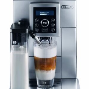 DeLonghi Compact Automatic Cappuccino, Latte and Espresso Machine, Silver