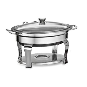 tramontina oval chafing dish stainless steel 4.2-qt, 80205/548ds
