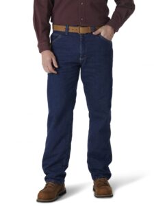 wrangler riggs workwear mens lined relaxed fit jean work utility pants, antique indigo, 38w x 32l us