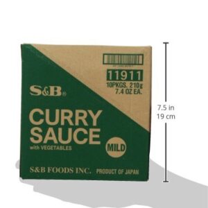 S&B Curry Sauce with Vegetables Mild, 7.4-Ounce (Pack of 10)