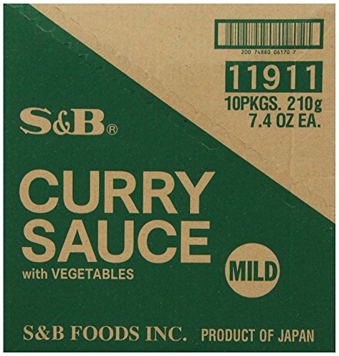 S&B Curry Sauce with Vegetables Mild, 7.4-Ounce (Pack of 10)