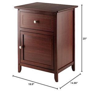 Winsome Wood Eugene Accent Table, Walnut