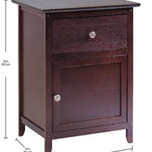 Winsome Wood Eugene Accent Table, Walnut