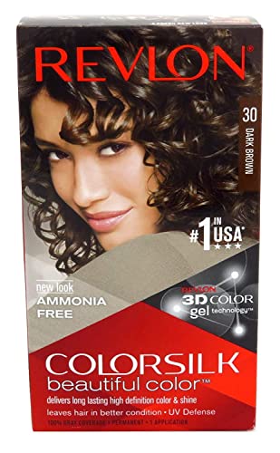 Revlon ColorSilk Hair Color, 30 Dark Brown 1 ea