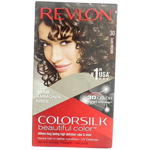 Revlon ColorSilk Hair Color, 30 Dark Brown 1 ea