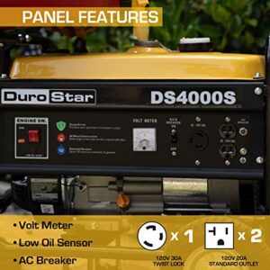 DuroStar DS4000S Portable Generator, Yellow/Black