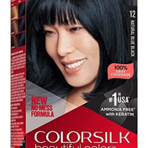 Revlon Colorsilk Beautiful Color, Natural Blue Black [12] 1 ea