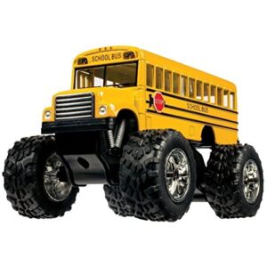 🚌 kinsfun 5" monster school bus die cast metal model toy car w/ pullback action