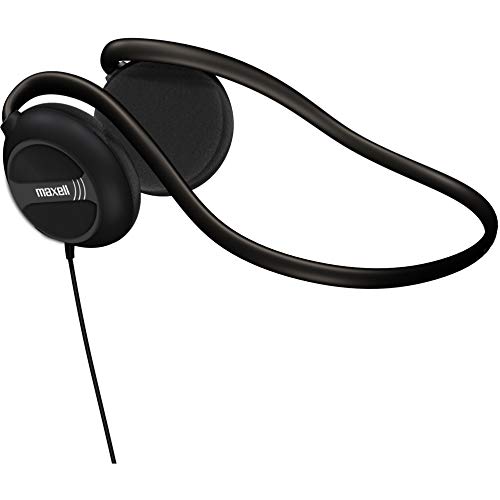 Maxell 190316 Stereo Neckband, 3.5Mm Plug, 4-Ft Rubber Cord, Black