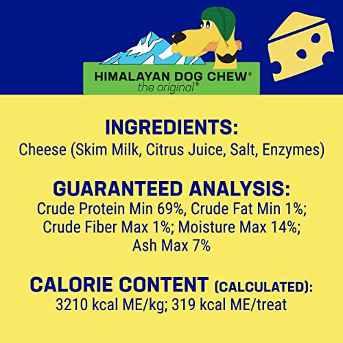 Himalayan Dog Chew Original Yak Cheese Dog Chews, 100% Natural, Long Lasting, Gluten Free, Healthy & Safe Dog Treats, Lactose & Grain Free, Protein Rich, Mixed Sizes, Dogs 65 Lbs & Smaller