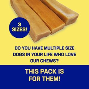 Himalayan Dog Chew Original Yak Cheese Dog Chews, 100% Natural, Long Lasting, Gluten Free, Healthy & Safe Dog Treats, Lactose & Grain Free, Protein Rich, Mixed Sizes, Dogs 65 Lbs & Smaller