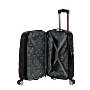 Rockland Melbourne Hardside Expandable Spinner Wheel Luggage, Black, Carry-On 20-Inch