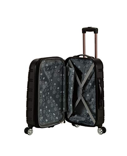 Rockland Melbourne Hardside Expandable Spinner Wheel Luggage, Black, Carry-On 20-Inch