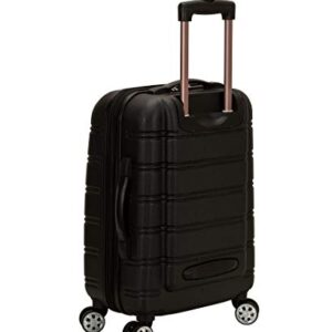 Rockland Melbourne Hardside Expandable Spinner Wheel Luggage, Black, Carry-On 20-Inch