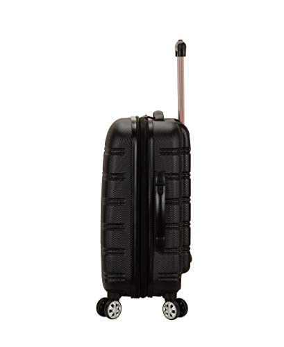 Rockland Melbourne Hardside Expandable Spinner Wheel Luggage, Black, Carry-On 20-Inch