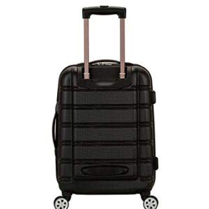 Rockland Melbourne Hardside Expandable Spinner Wheel Luggage, Black, Carry-On 20-Inch