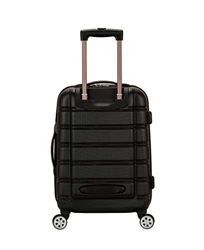 Rockland Melbourne Hardside Expandable Spinner Wheel Luggage, Black, Carry-On 20-Inch