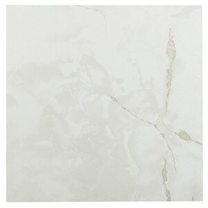 achim home furnishings ftvma40220 nexus 12-inch vinyl tile, marble classic white with grey veins, 20-pack, black/white vein marble