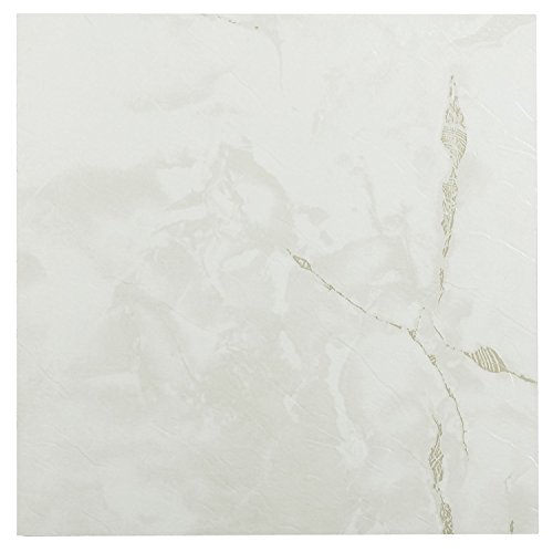 Achim Home Furnishings FTVMA40220 Nexus 12-Inch Vinyl Tile, Marble Classic White with Grey Veins, 20-Pack, Black/White Vein Marble