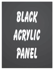 neoplex 22" x 28" shiny black acrylic plexiglas replacement panel for sidewalk sandwich board a-frame signs