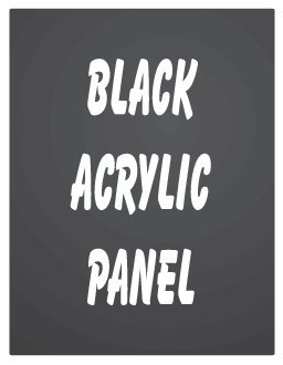 NEOPlex 24" x 32" Shiny Black Acrylic Plexiglas Replacement Panel for Sidewalk Sandwich Board A-Frame Signs