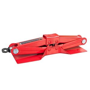 BIG RED T10152 Torin Steel Scissor Lift Jack Car Kit, 1.5 Ton (3,000 lb) Capacity, Red