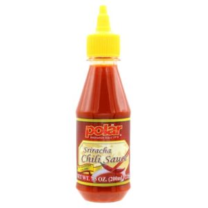 mw polar sriracha chili sauce 7.5 oz (pack of 6), hot sauce for pho, breakfast, eggs & toast, sandwich, taco, sushi, spicy mayo, no artificial colors