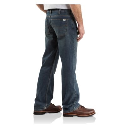 Carhartt mens Relaxed Straight Leg Five Pocket jeans, Weathered Blue, 33W x 36L US