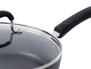 T-fal Experience Nonstick Fry Pan with Lid 10 Inch Induction Cookware, Pots and Pans, Dishwasher Safe Black