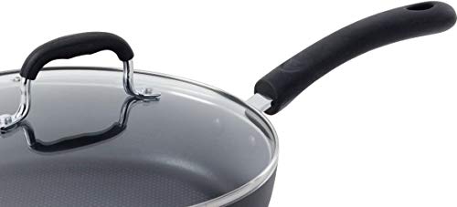 T-fal Experience Nonstick Fry Pan with Lid 10 Inch Induction Cookware, Pots and Pans, Dishwasher Safe Black