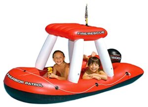 swimline fireboat squirter inflatable pool toy red/white, 60 x 33 x 32"